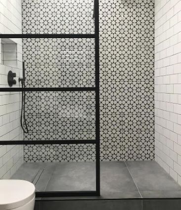 Contemporary Hamptons bathroom tiles, Sydney