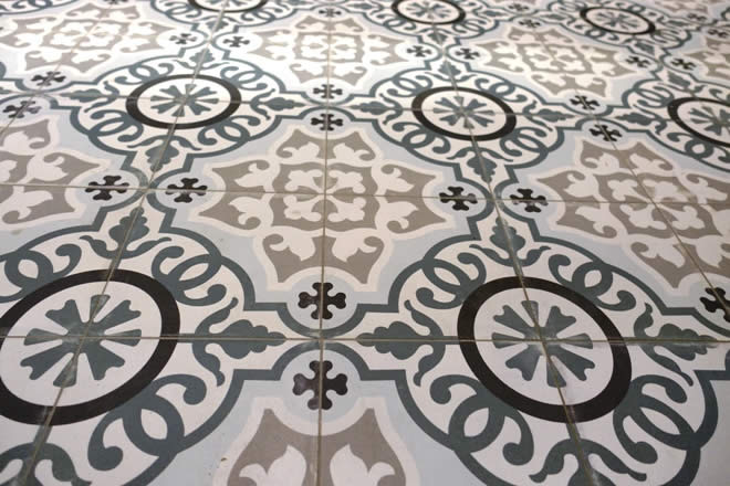 Encaustic Look Tiles Sydney. Reproduction Tessellated Patterns Hamptons