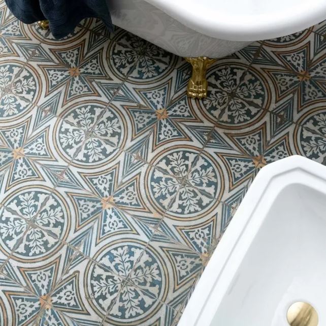 Mediterranean bathroom floor tiles Sydney
