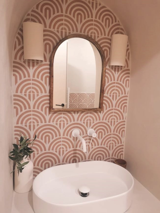 Retro tiles installed in Sydney bathroom
