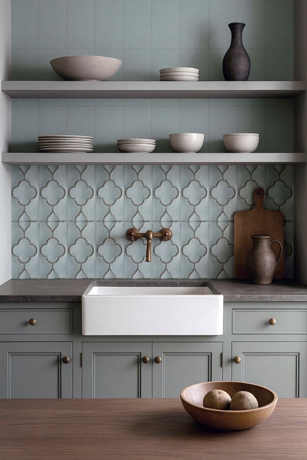Formaviva subway tiles laid in a kitchen splashback