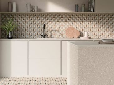 Geometric pattern floor tiles, Sydney