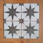 black star pattern floor