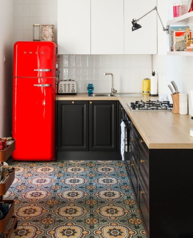 Moroccan pattern kitchen floor tiles Sydney