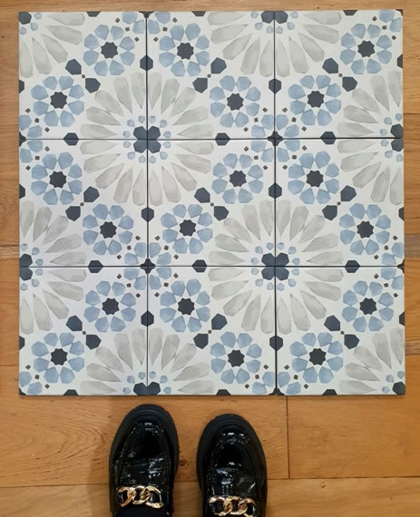 Spanish Lucca porcelain patterned floor tiles in Sydney Australia