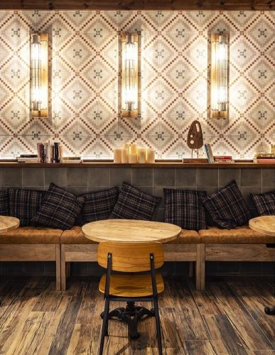 Modern rustic geometric pattern tiles installed in Sydney