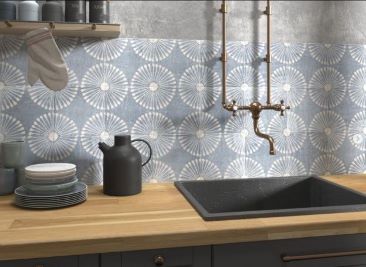 Moroccan beach house blue pattern tiles, Sydney
