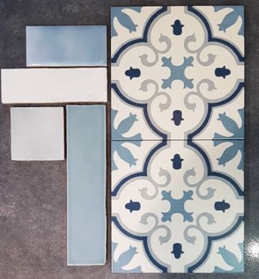 Moroccan blue pattern tiles, Sydney