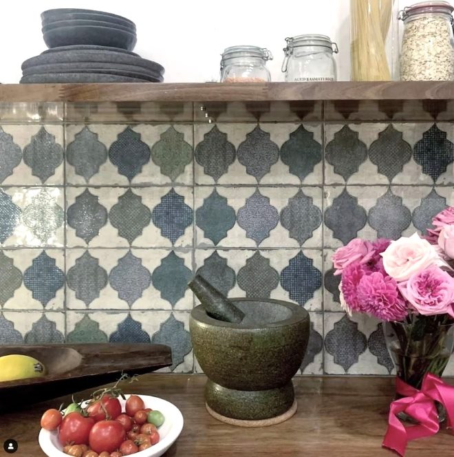 Moroccan kitchen splashback tiles
