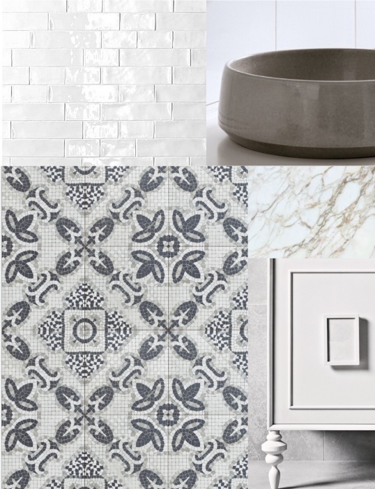 Bathroom inspiration with Mosaic floor tiles in Sydney Australia