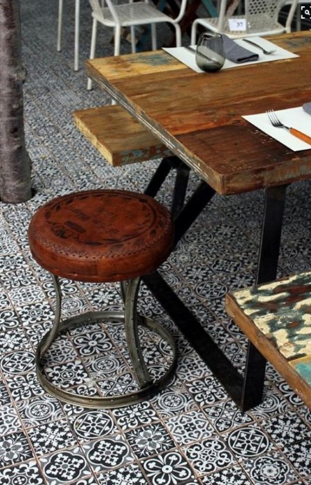 Moroccan style floor tiles laid in Australia