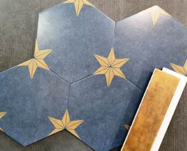 Hexagon star pattern floor tiles, Sydney Australia