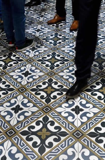 Artisan porcelain pattern floor tiles, Sydney