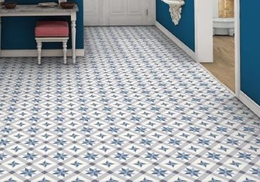 Blue artisan floor tiles, Sydney