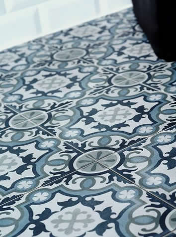French provincial blue bathroom tiles, Sydney
