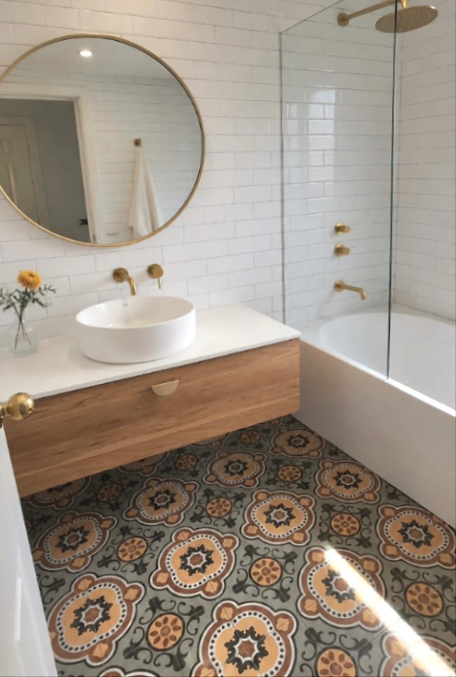 Moroccan tiles Sydney bathroom installation