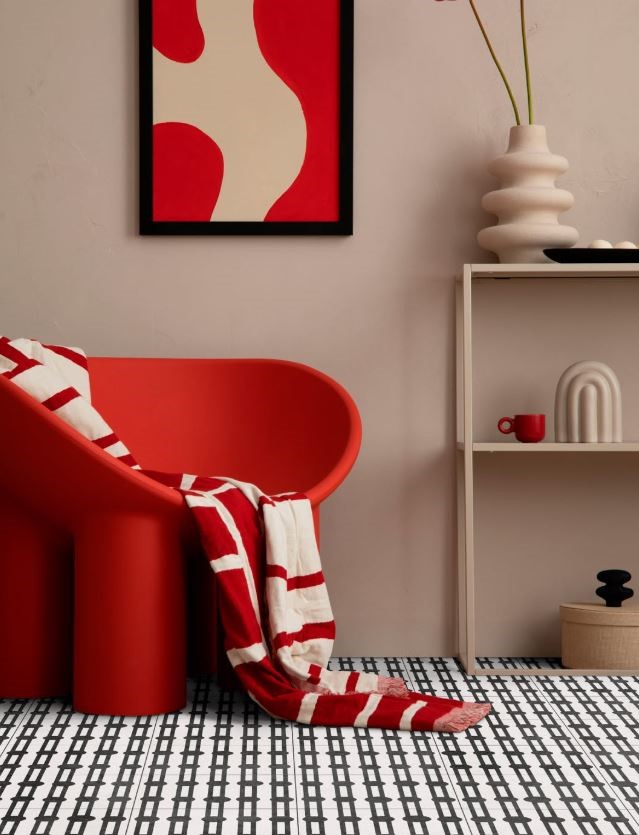 Sydney tile showroom selling black and white pattern tiles