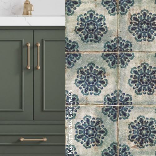 bathroom feature wall