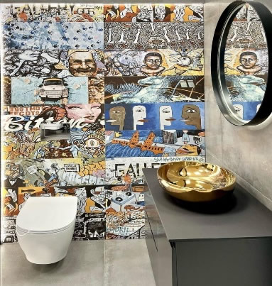 Aparici graffiti series ornate feature wall tiles