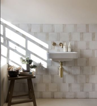 Modern bathroom design with zellige tiles