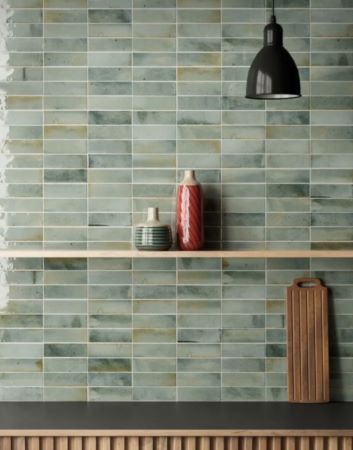 Zellige subway tiles in a bathroom
