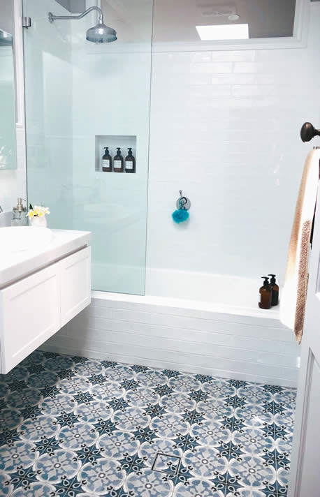 Beach house bathroom tiles Sydney