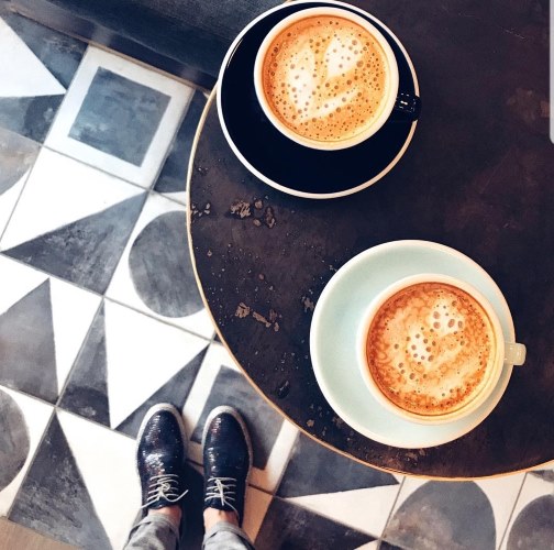 Mid century black and white retro tiles on floors Sydney