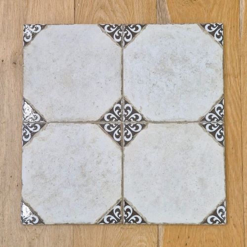 Black Mediterranean farmhouse pattern floor tiles Sydney KC873