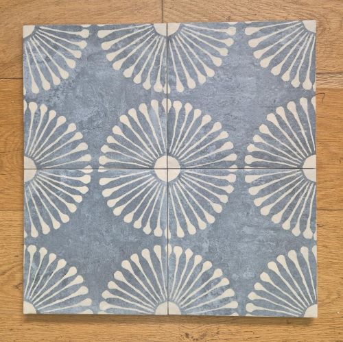 Encaustic look tiles in Blue Sydney