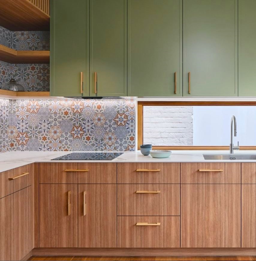 Sydney Australia home with colourfull kitchen tiles