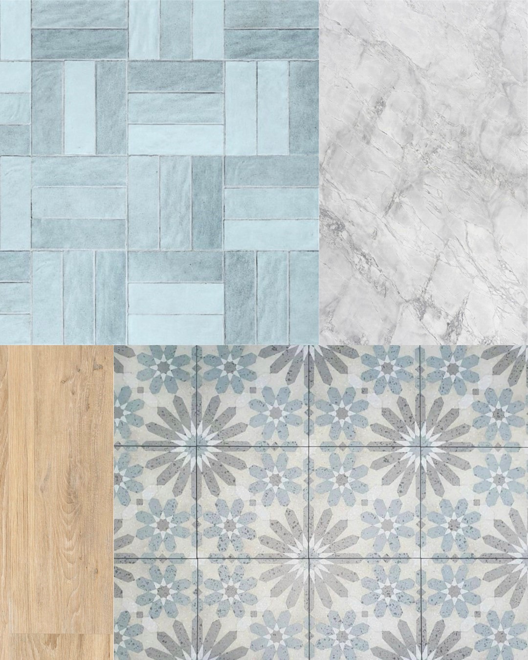 Design ideas using encaustic look pattern tiles