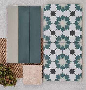 Modern country encaustic pattern tiles, Sydney