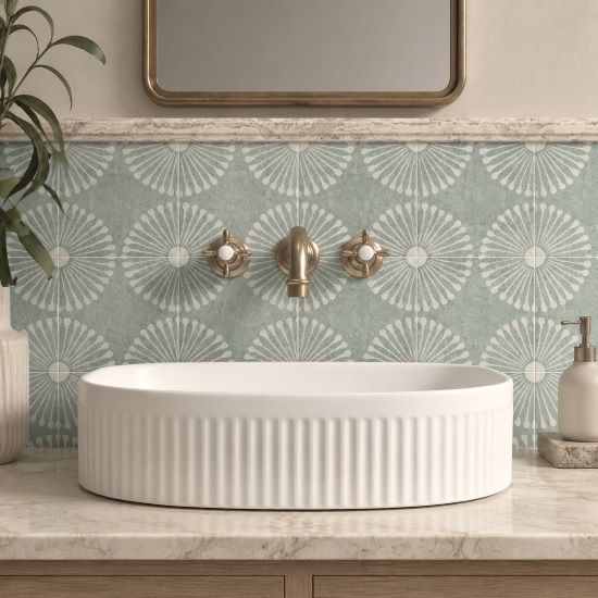 pattern encaustic bathroom feature tiles Sydney