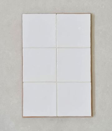 Handmade look gloss and matt white Spanish wall tiles