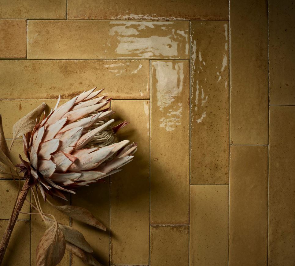 Mustard Look subway wall tiles from Italy sold in Sydney