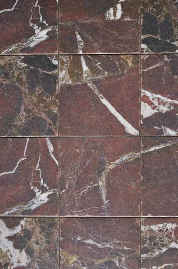 Burgundy red Rosso Levanto marble look porcelain tile