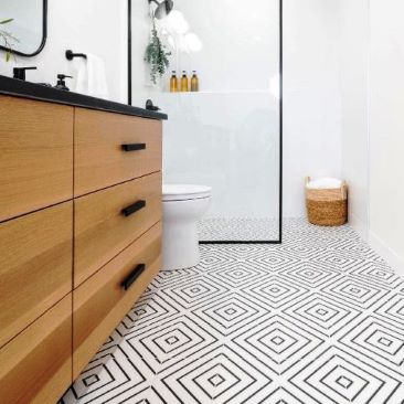 Geometric maze pattern tiles, Sydney