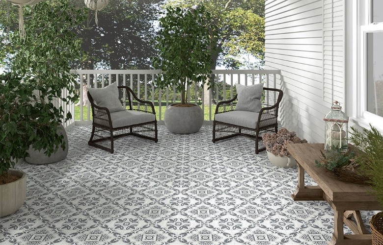 Outdoor tiles laid with Mosaics in Sydney