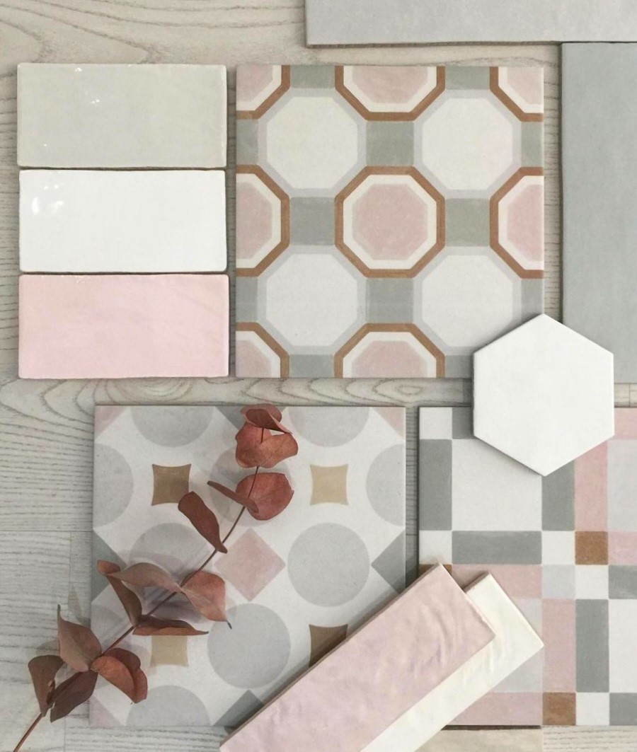 Bathroom design concepts with pink tiles in Sydney, Australia