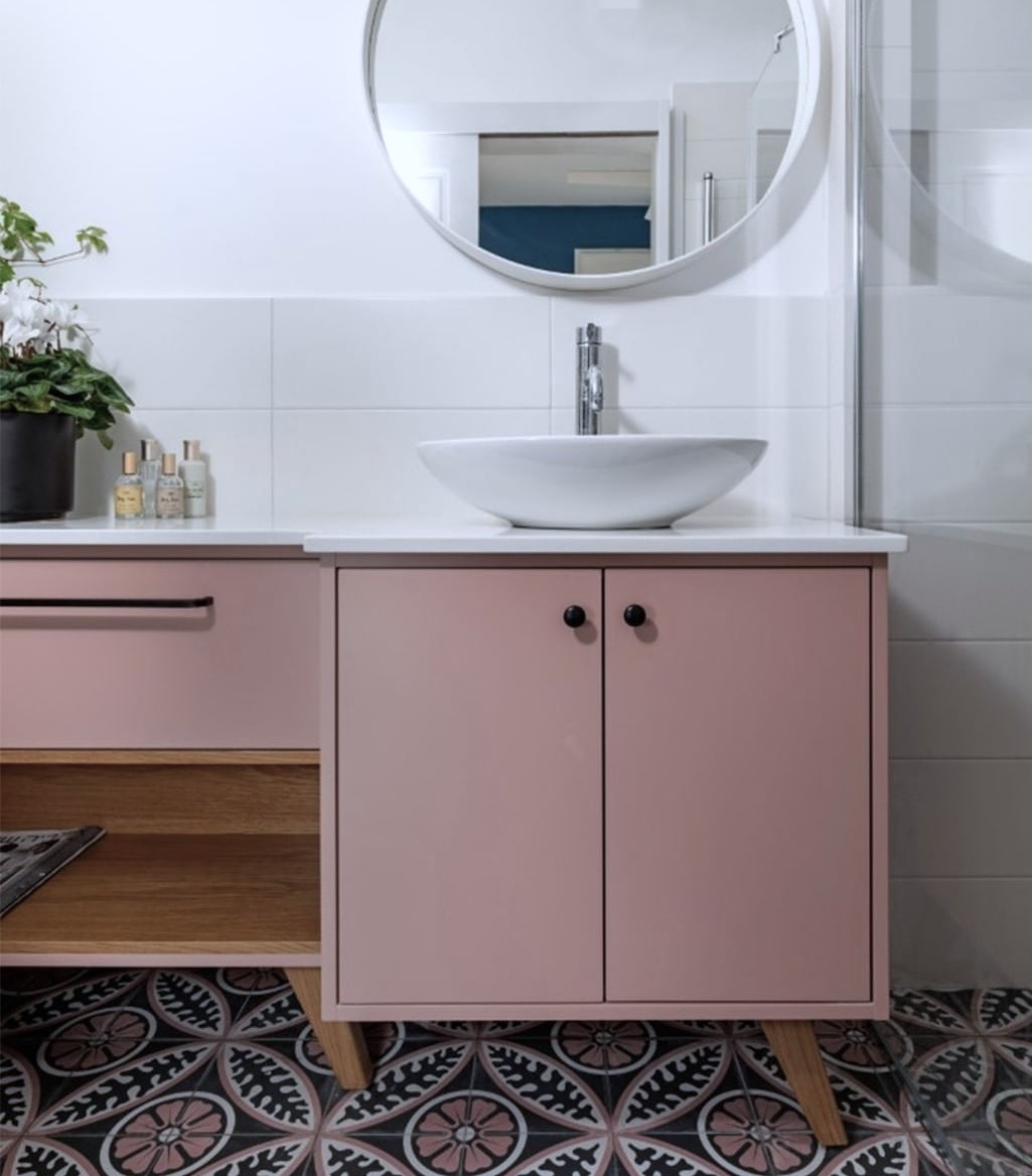 Pink bathroom tiles Sydney