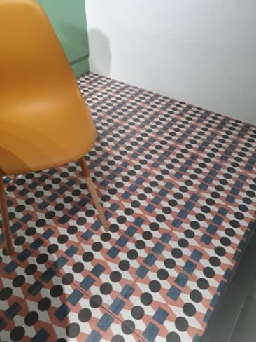 Mid century retro pattern floor tiles Sydney