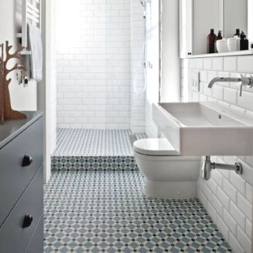 Heritage tessellated bathroom tile design, Sydney