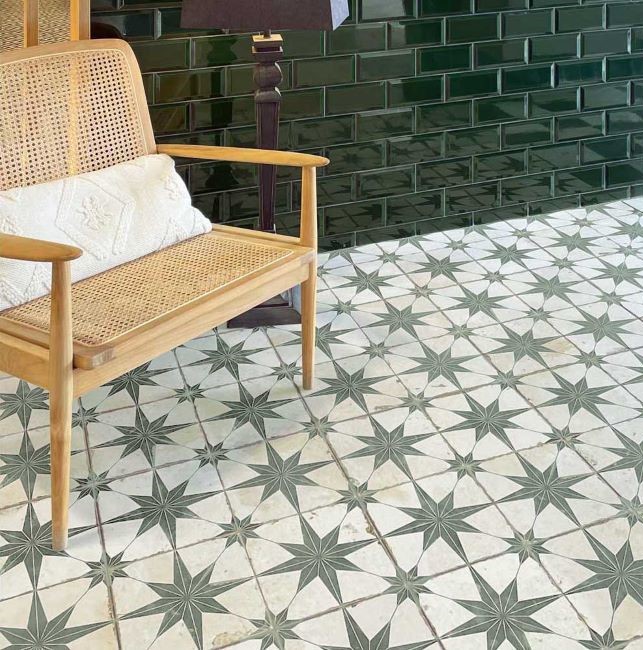 vintage home floor tiles laid in Sydney house